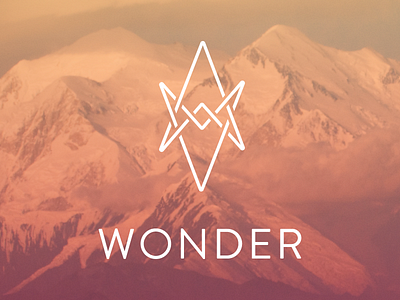 Wonder In Progress arrow brand gradient logo monoline navigation wonder