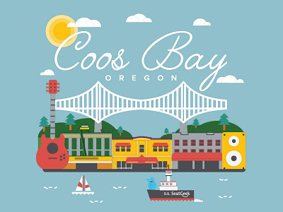 Coos Bay bay boat city coos oregon ss