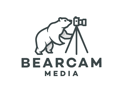 Bearcam Media Logo de oso bear camera logo