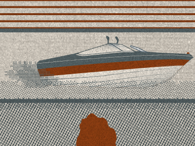 Boat. america boat half tone halftone screen print vector