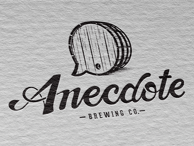 Letterpress Dreams barrel beer black and white texture brand letterpress logo mark script