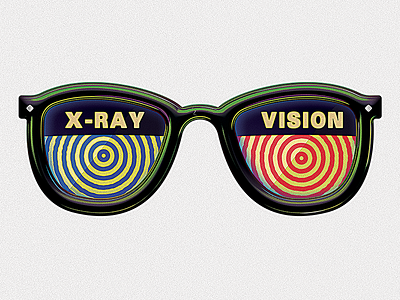 X-Ray Vision Glasses bevel glasses print vision xray