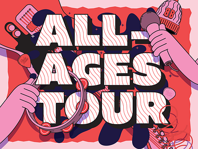 All Age Tour branding illustration vector