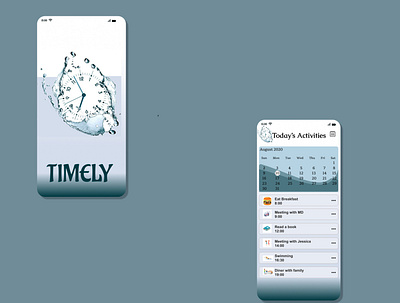 Timely_A To do list UI app calendar design schedule time time management ui