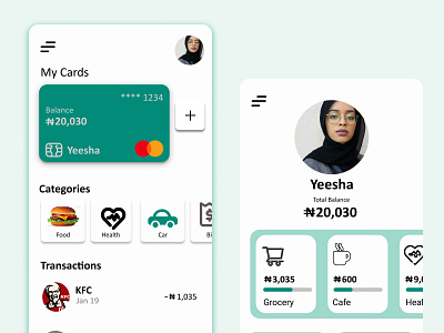 Finance card finance ui