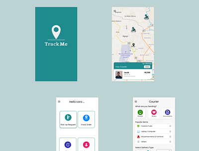 TrackMe app delivery design logistics ui