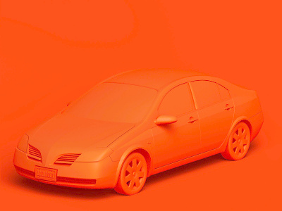 orange on orange on orange c4d car lul octane render root