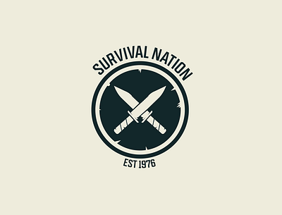 Survival nation badge badge brand identity logo vector