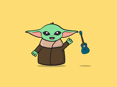 Rock'n Roll Grogu by supercharrart on Dribbble