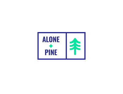 Alone Pine graphic illustration logo stickers vector