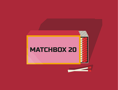 Matchbox cartoon design illustration logo vector