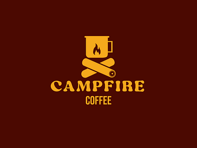 Camfire Coffee badge branding campfire coffee design graphic design logo typography vector
