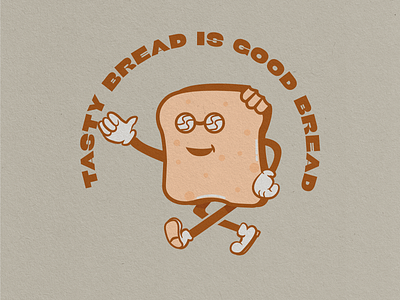 Tasty bread badge bread graphic design illustration logo retro vector