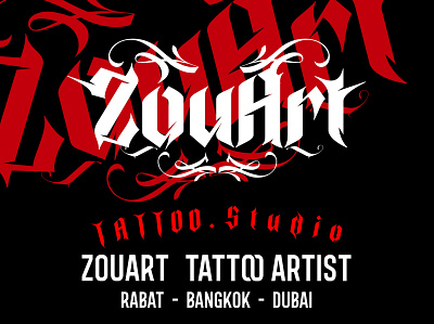 ZOUART TATTOO ARTIST logo design tattoo tattoo artist tattoo logo