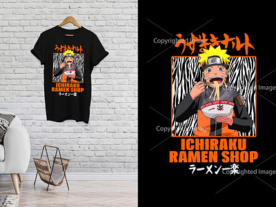 Naruto Shippuden Ichiraku Ramen Shop T-shirt design