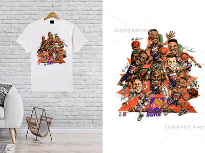 Devin Booker Phoenix Suns Caricature 90’s T Shirt Funny Vintage