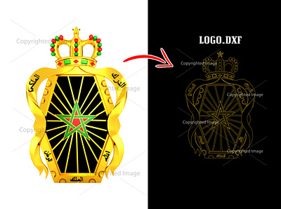 Royal Moroccan Gendarmerie logo DXF / CLC clc dxf gendarmerie logo dxf moroc logo royal moroccan