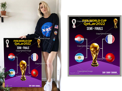 FIFA World Cup 2022 Semi-Finals Schedule Poster argentina vs croatia fifa world cup 2022 morocco in semi finals morocco vs france semi finals poster semi finals schedule poster