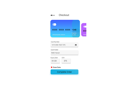 DailyUI 002 Credit card checkout Page dailyui design ui