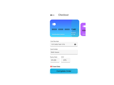DailyUI 002 Credit card checkout Page