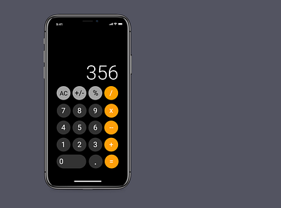 DailyUI 004 Ios Calculator app dailyui design ui