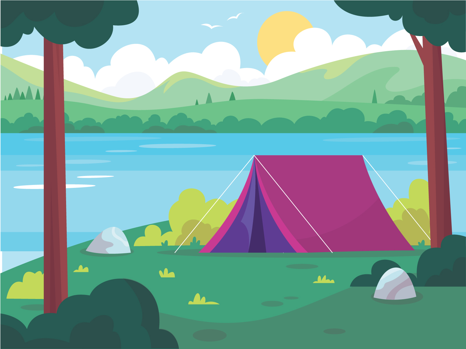 Nature illustration by Naima Mumu on Dribbble