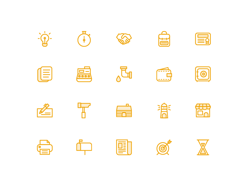Online Loan and Mortgage Icons target printer mortgage press safe wallet loan diploma backpack handshake icon set icons
