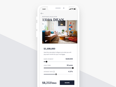 Daily UI Challenge 004: Calculator 100 day challenge apartment daily ui daily ui 004 mortgage