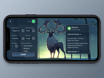 Daily UI Challenge 007: Settings daily ui 007 dailyui game iphone xr landscape northgard settings