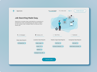 Daily UI 22: Search blue branding daily ui daily ui 022 daily ui challenge desktop design job search logo logodesign practice search search engine ux design