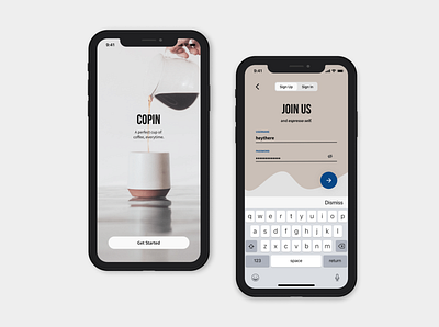 Copin - Sign Up Page 100daychallenge dailyui design mobile ui signup