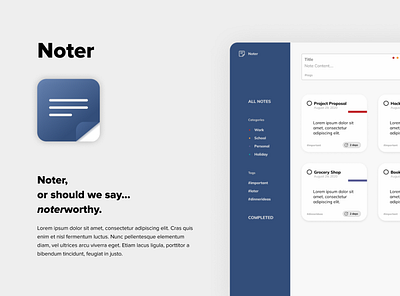 Noter - App Icon 100daychallenge app dailyui design icon