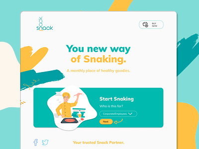 Snackpack Landing Page Design