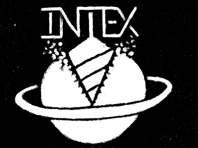 INTEX patch, 10" x 8" illustration logo patch space