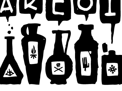 Snake Oil Band T-Shirt Design bottles craft drawing handstyle illustration merch music rough shirt