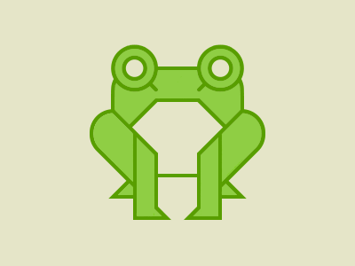 Slippy Toad animal clean flat frog geometric green illustration logo mark minimal star fox toad