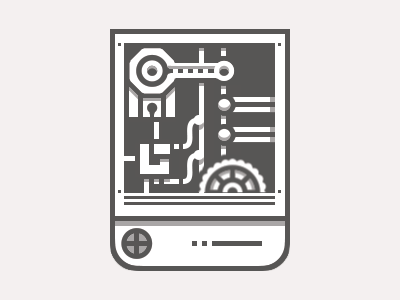 Under the hood... animation clean computer flat gear geometric gif grayscale machine minimal simple technology
