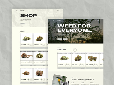 CBD E-Commerce UI/UX Website Design bold cbd e commerce natural organic texture ui ux webdesign weed