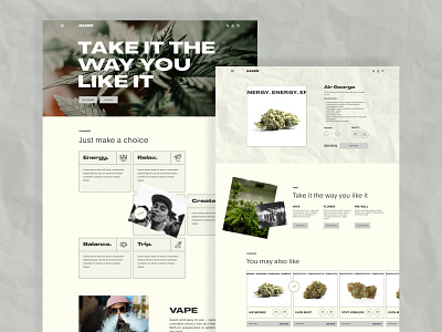 CBD E-Commerce UI/UX Website Design bio bold cbd concept e commerce minimalistic natural organic ui ux webdesign weed