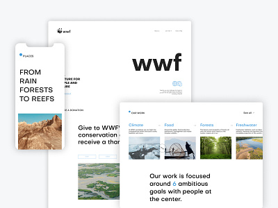 World Wildlife Fund - Corporate UI/UX Website Design Concept