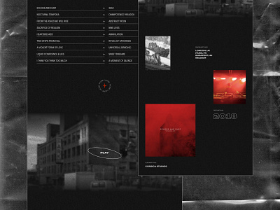 Techno Music Website UI/UX Design Concept club dark dj industrial modern music rave techno ui underground ux webdesign website