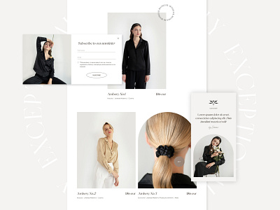 Ambery - Luxury UI/UX E-Commerce Website Design beige business e commerce elegant feminine light luxury minimalistic modern ui ux webdesign website