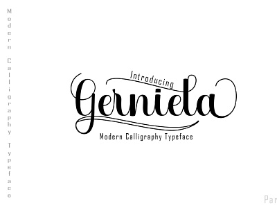 Gerniela calligraphy font design font duo font script font style fonts typeface typography