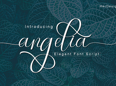 Angelia calligraphy design font design font duo font script font style fonts typeface typography