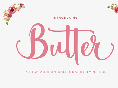 Butter calligraphy design font design font duo font script font style fonts logo typeface typography