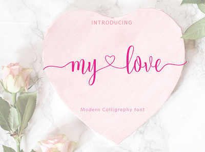My love calligraphy design font duo font script font style fonts logo typeface typography