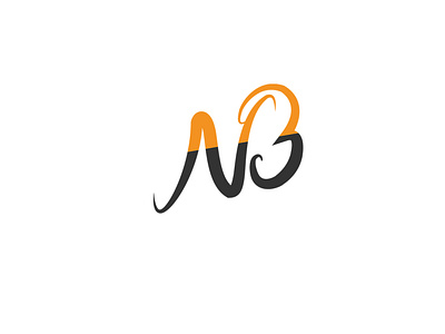 nb flat icon logo minimal texture typography vector