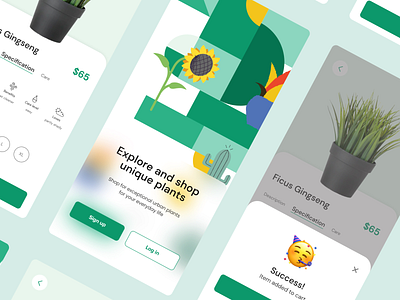 Plant Shop Mobile app ui