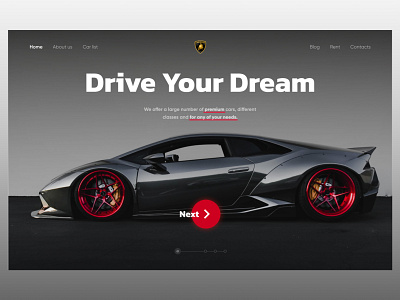 Car Automobile Shop Website 3d animation auto automobile black car cars concept design fast graphic design landing page motion porsche shop showroom trending typography ui website