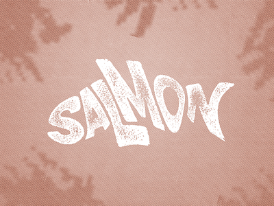 Salmon design illustration typography